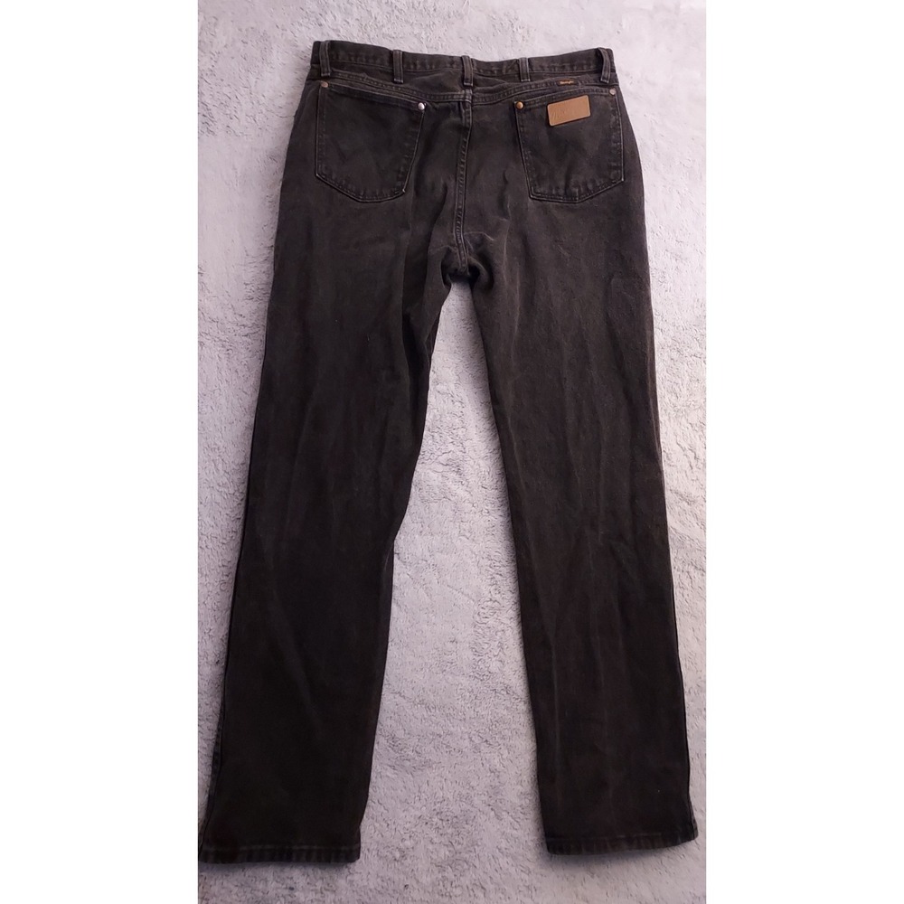 Vintage Wrangler Jeans Mens 36x36 Black‎ Denim Cowboy Cut Rodeo Western 13MWZ